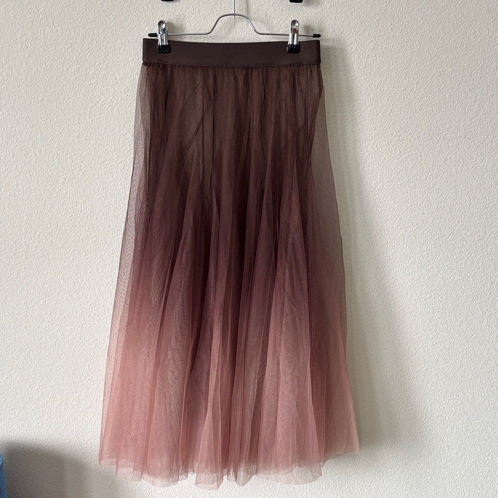 Ballet Rehearsal Ombre Brown Tulle Practice Tutu Skirt - Picture 2 of 2